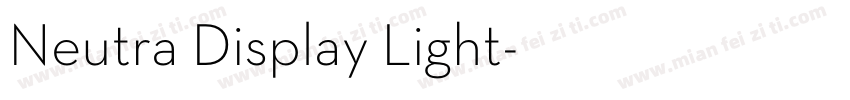 Neutra Display Light字体转换